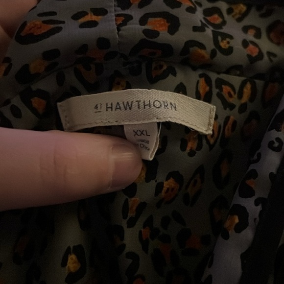 HAWTHORN CHEETAH PRINT STRAPLESS TIE FRONT BLOUSE - Picture 4 of 4